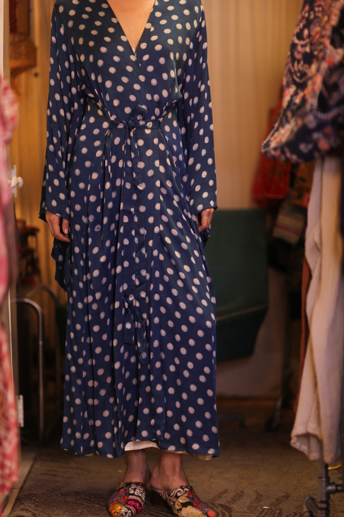 SILK WING KIMONO PINA POLKA DOT MOONLET