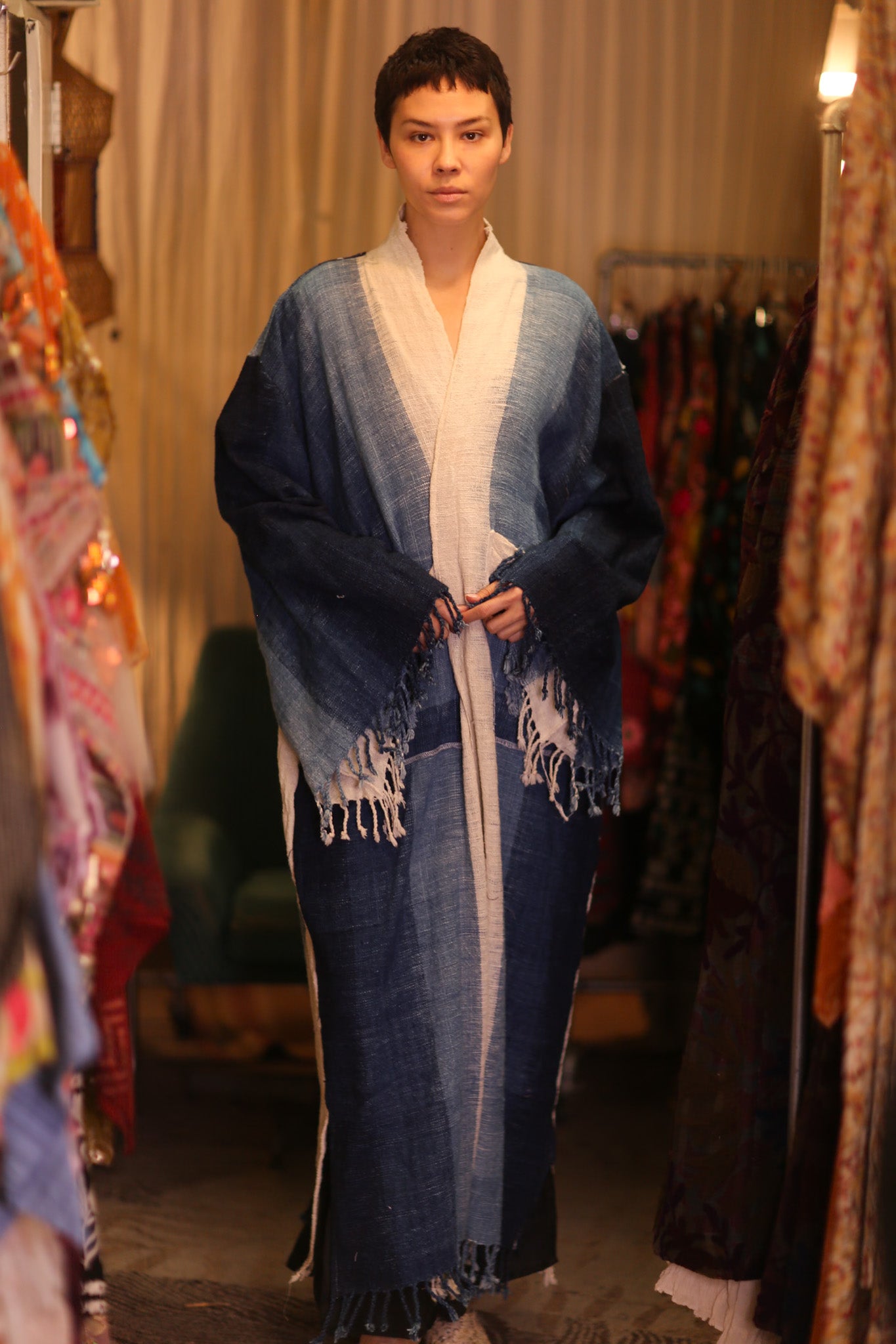HANDLOOM COTTON LAOS KIMONO ODIN