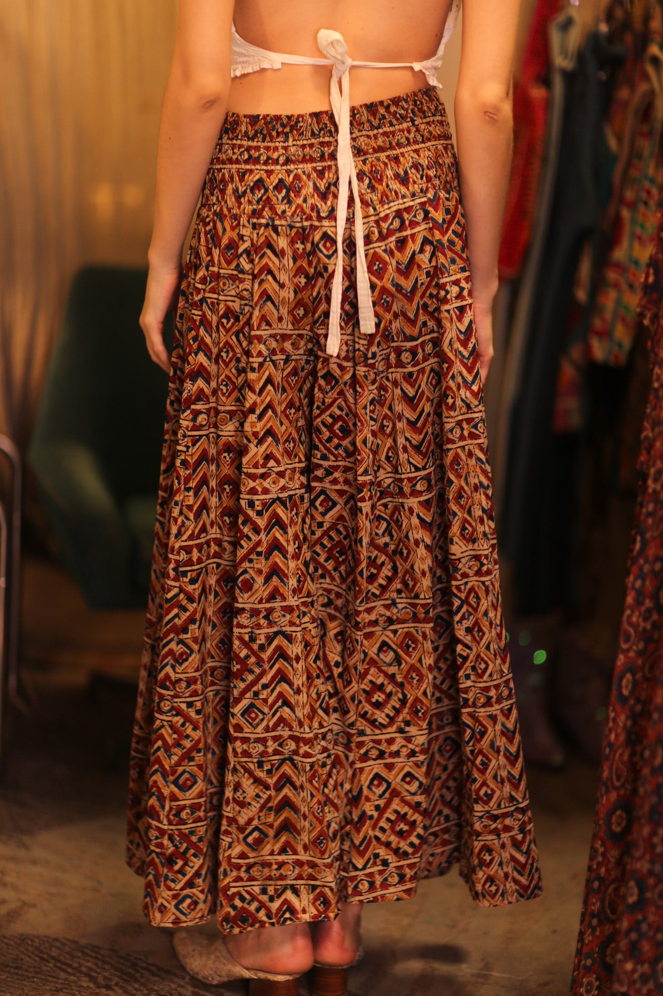 COTTON WIDE LEGS LONG PANTS RUBY MHAMKWET