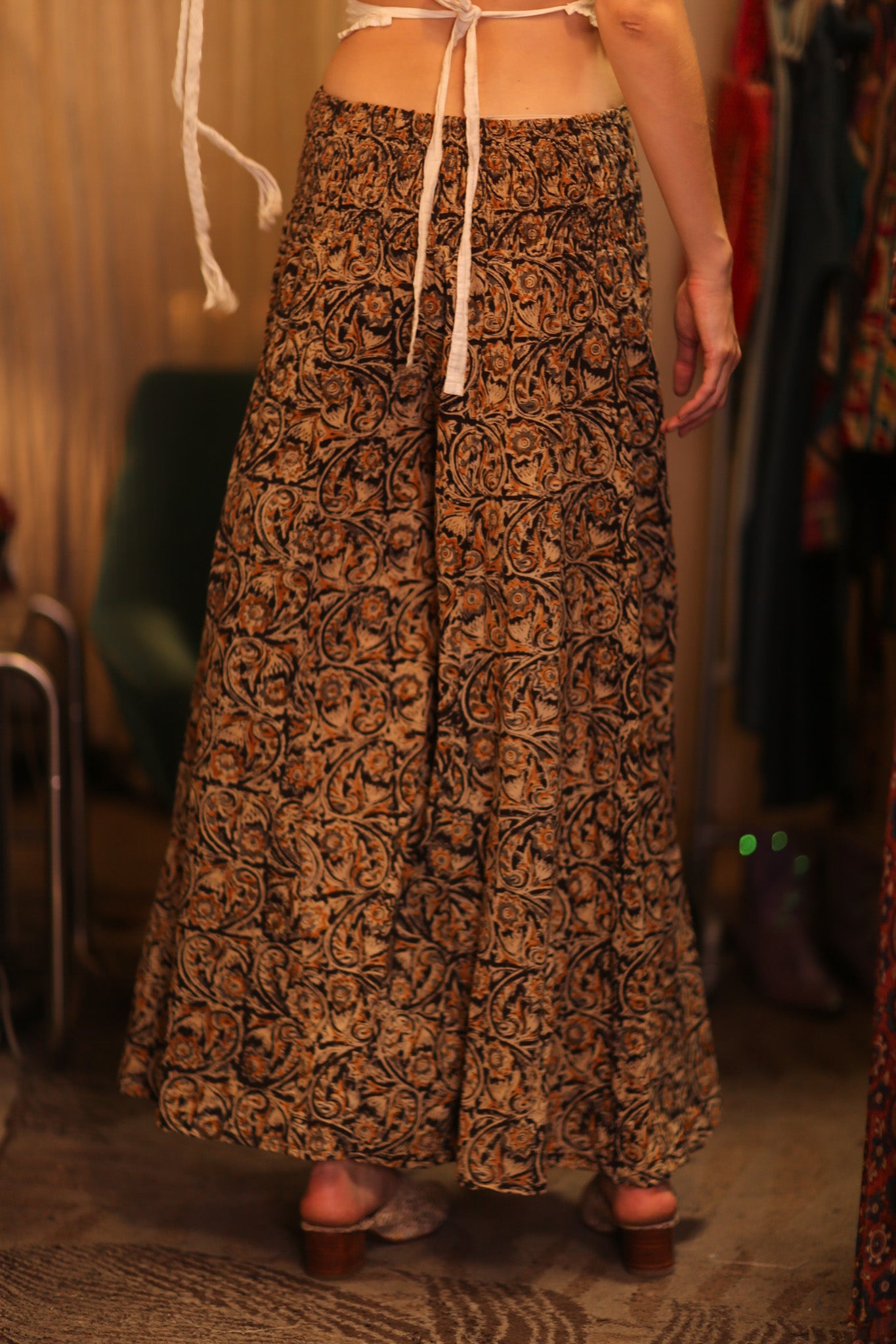 COTTON WIDE LEGS LONG PANTS RUBY SHWEWAR