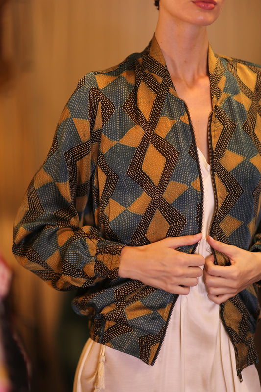 SILK BOMBER JACKET ANCHA EDEN