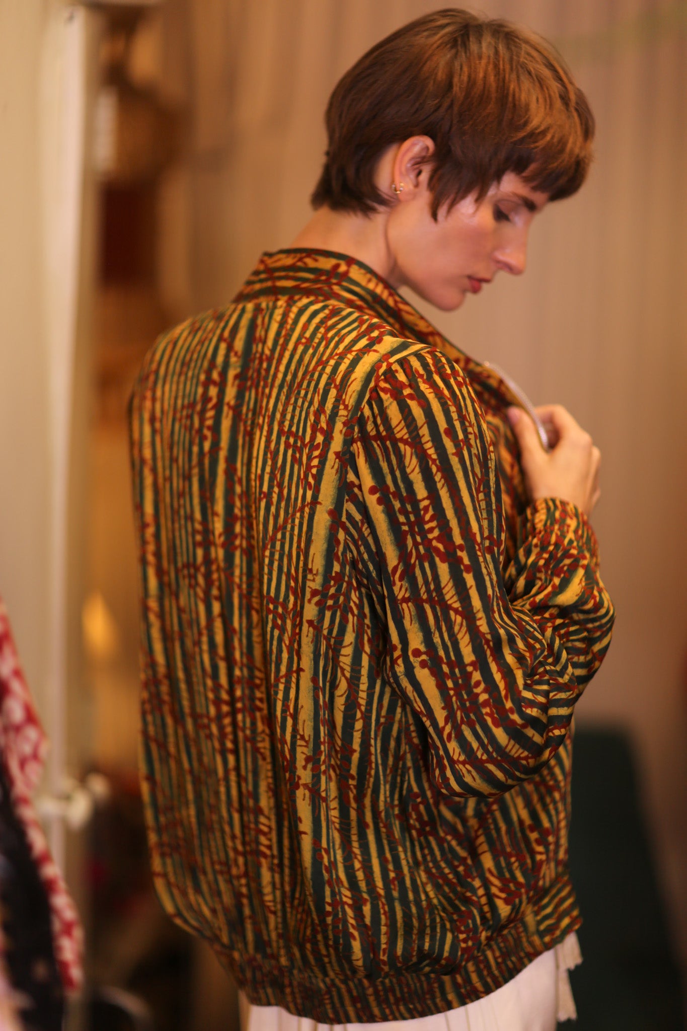 SILK BOMBER JACKET ANCHA BAMREST