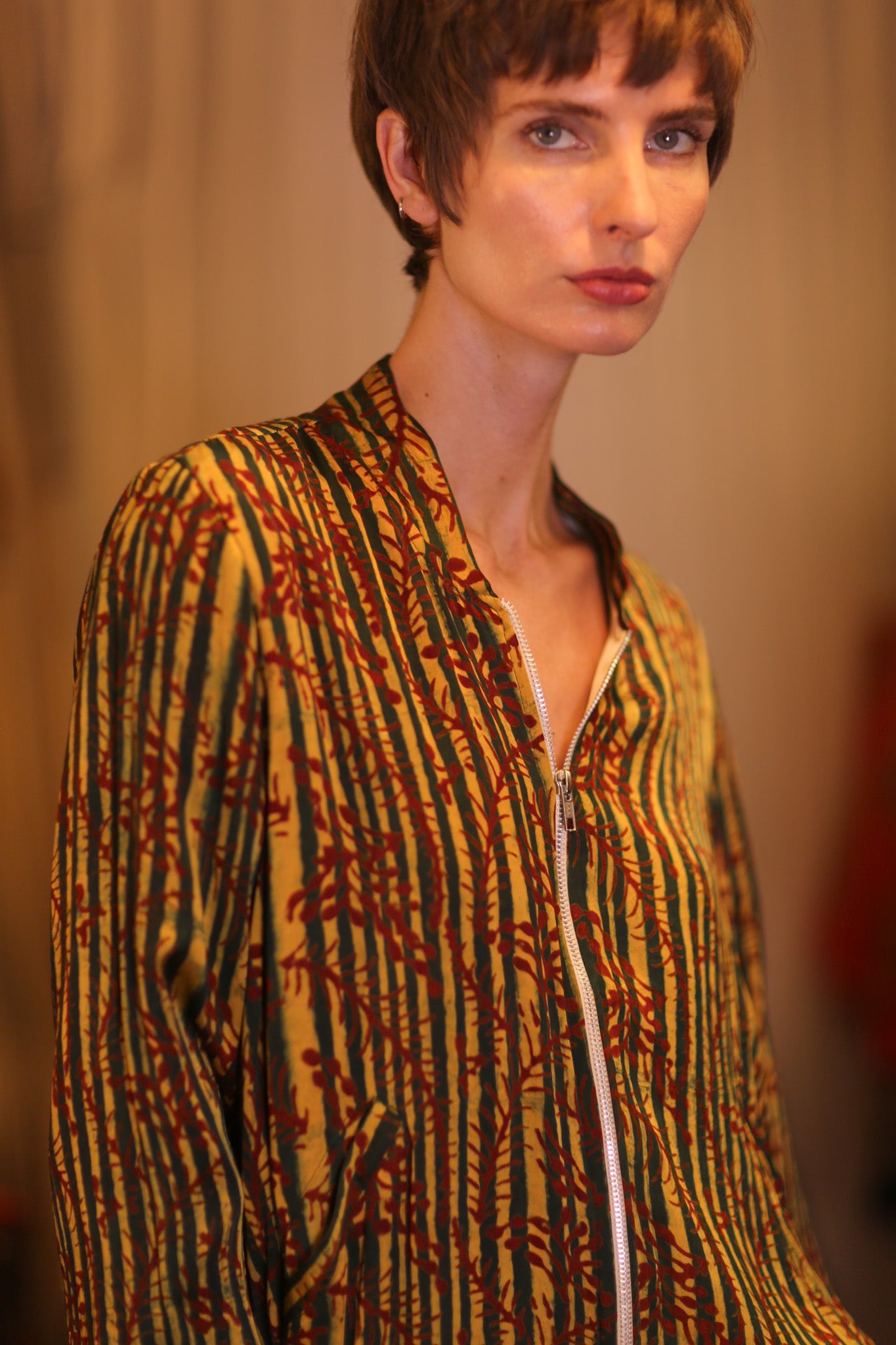 SILK BOMBER JACKET ANCHA BAMREST