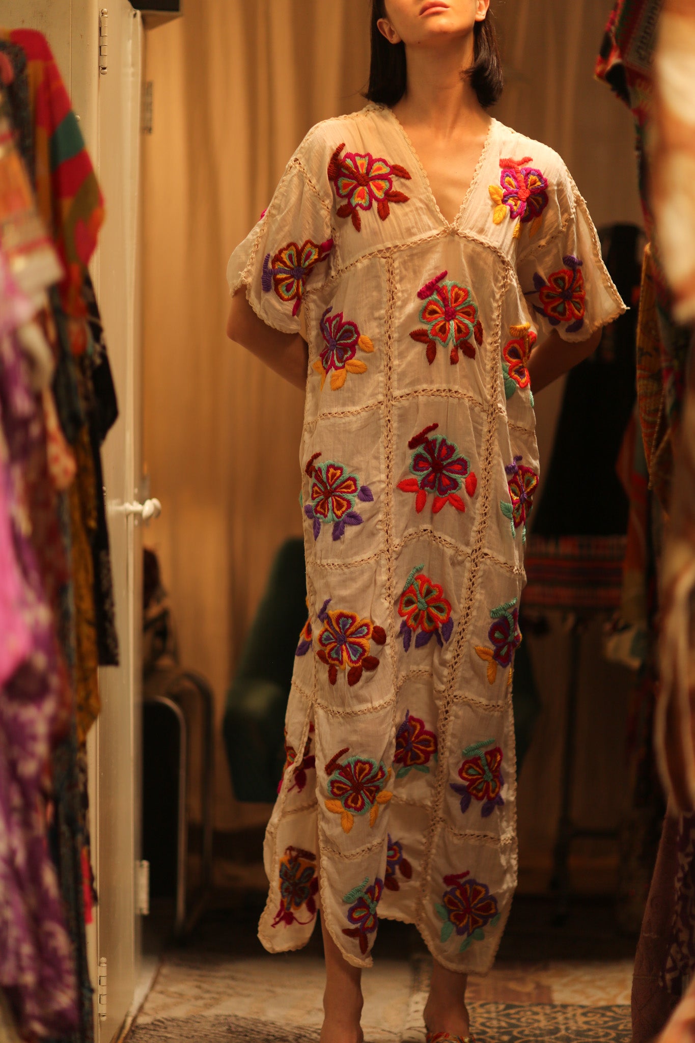 KATIA EMBROIDERED FLOWER DRESS