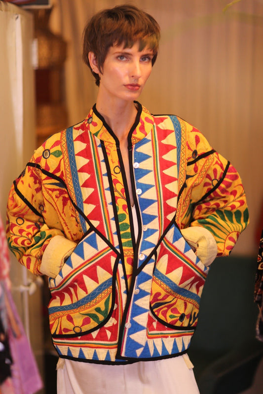 ANTIQUE VINTAGE FABRIC JACKET LIRU - BANGKOK TAILOR CLOTHING STORE - HANDMADE CLOTHING