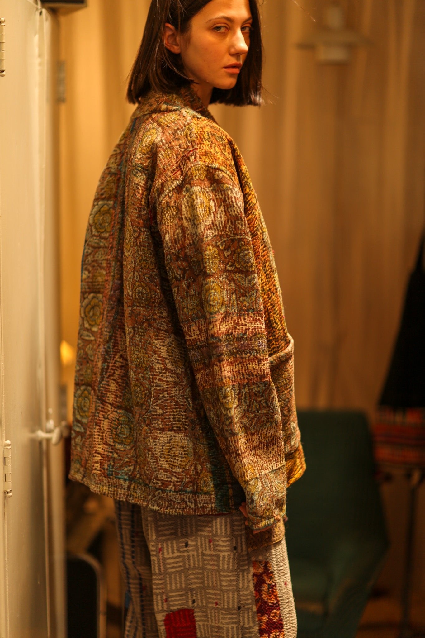ARTISAN KANTHA KIMONO RIAA - BANGKOK TAILOR CLOTHING STORE - HANDMADE CLOTHING