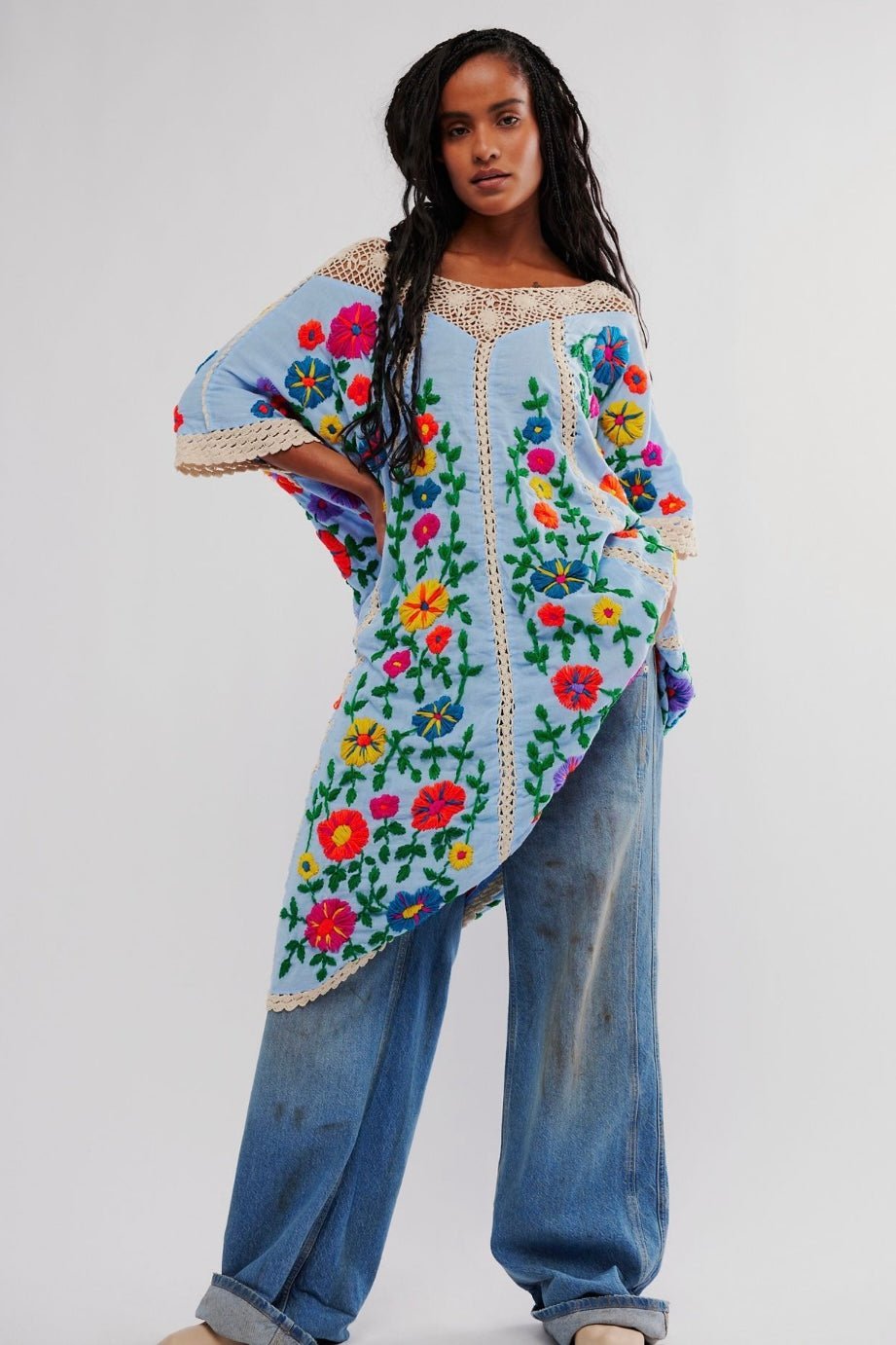 BELLA FLORA EMBROIDERED KAFTAN X FREE PEOPLE - BANGKOK TAILOR CLOTHING STORE - HANDMADE CLOTHING