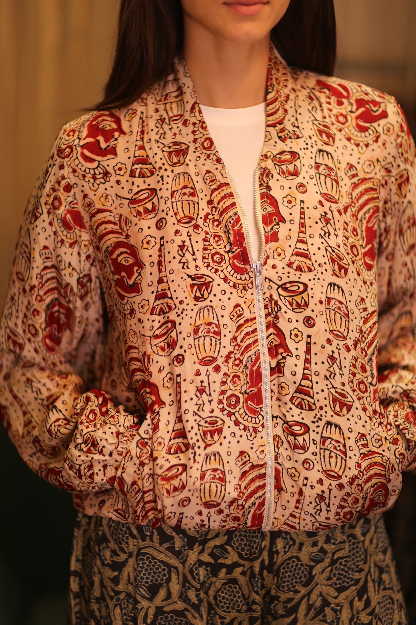 BOMBER JACKET SILK MARINI - BANGKOK TAILOR CLOTHING STORE - HANDMADE CLOTHING