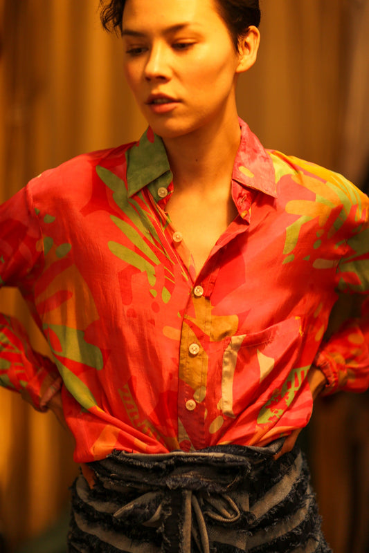 BOYFRIEND BILLIE PINK SPLASH - BANGKOK TAILOR CLOTHING STORE - HANDMADE CLOTHING