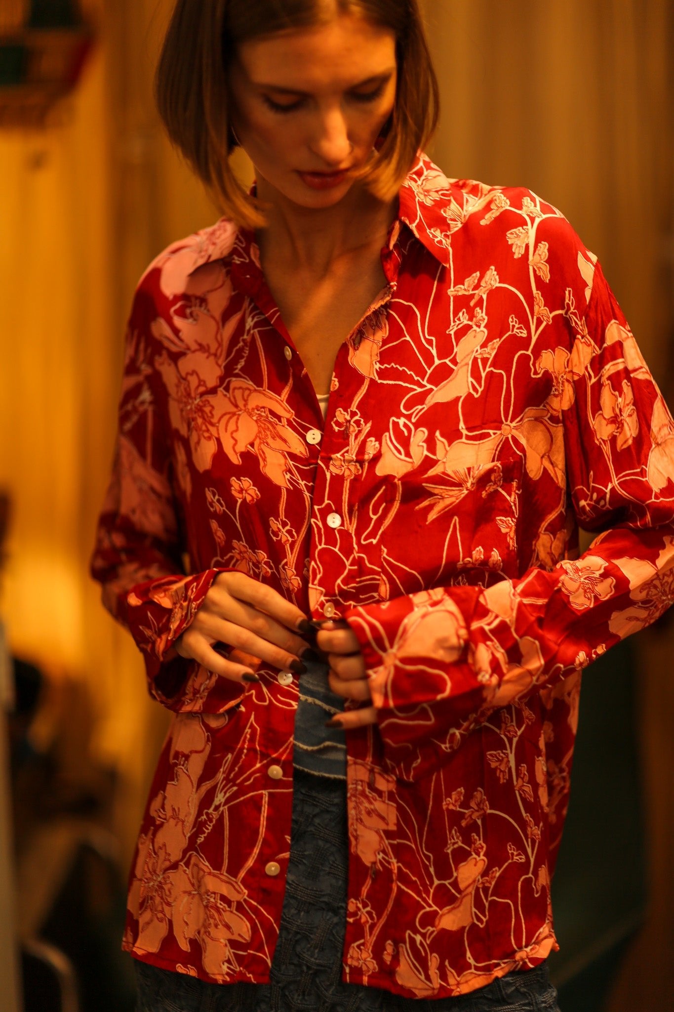 BOYFRIEND BILLIE RED JUNGLE - BANGKOK TAILOR CLOTHING STORE - HANDMADE CLOTHING
