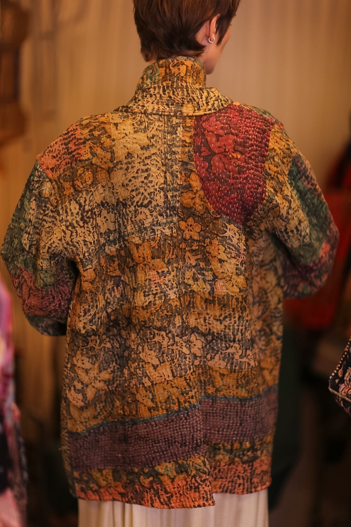 BRIGHT AND WARM KANTHA JACKET MYIAT - BANGKOK TAILOR CLOTHING STORE - HANDMADE CLOTHING