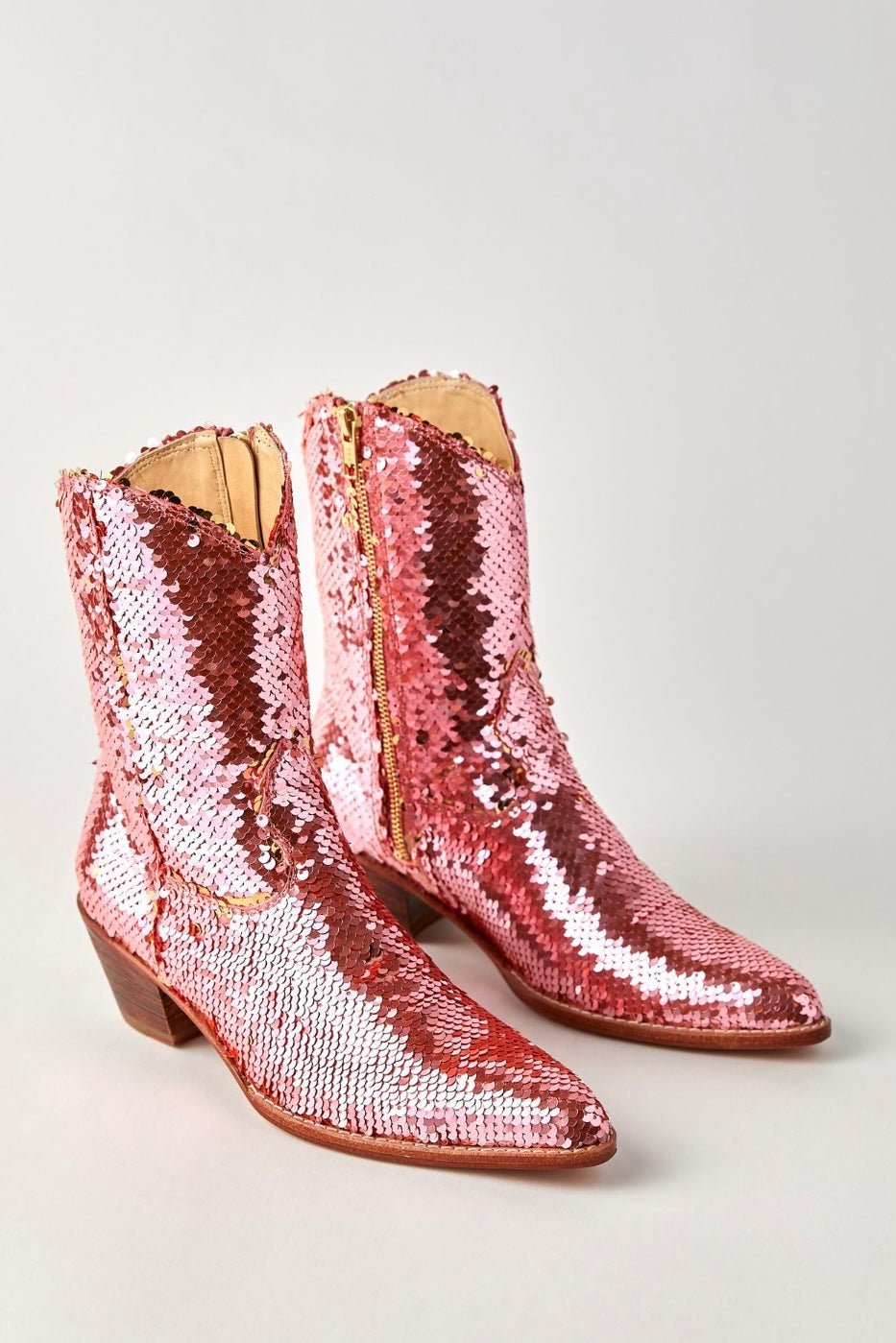 CHAMELEON SEQUIN BOOTS - BANGKOK TAILOR CLOTHING STORE - HANDMADE CLOTHING