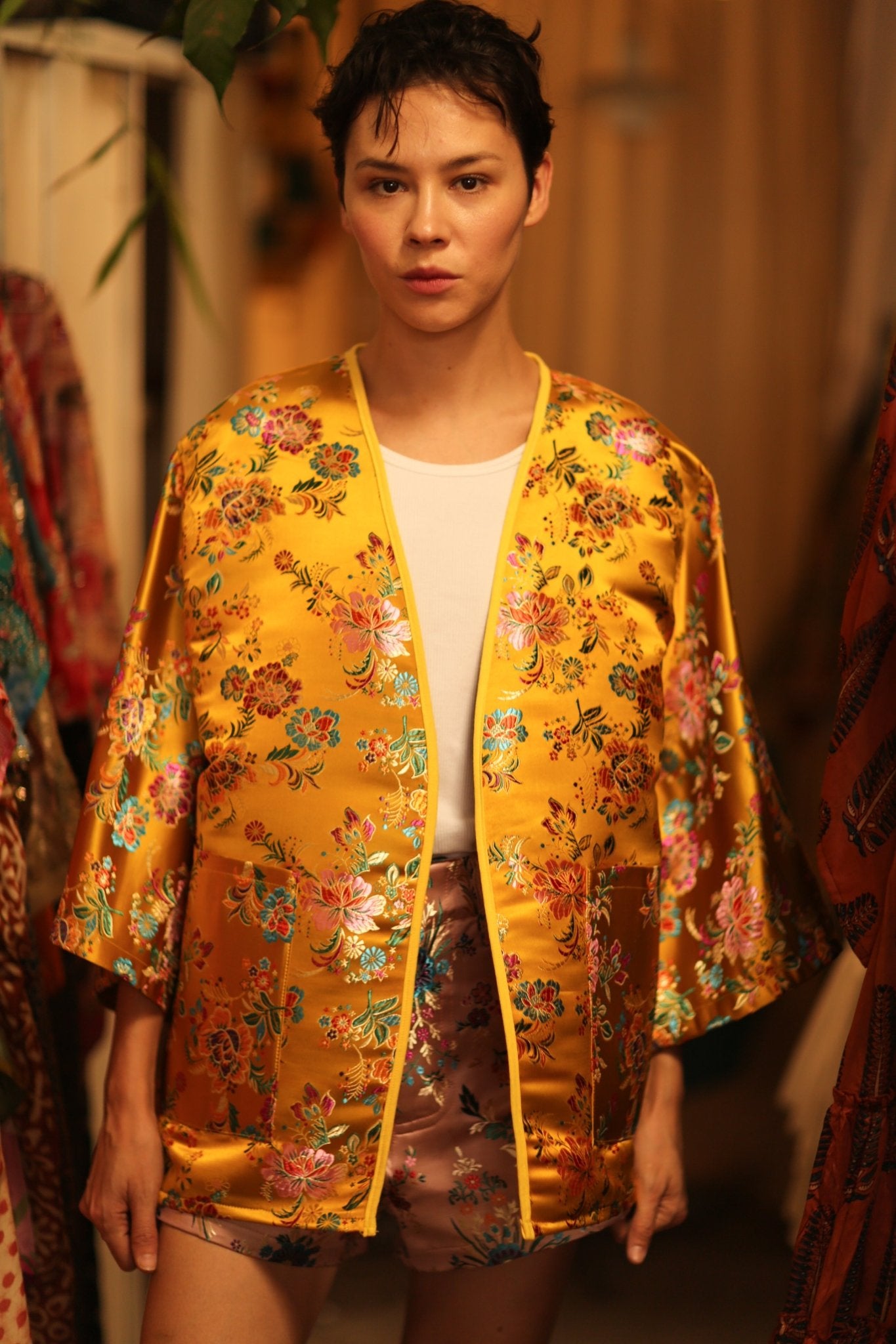 CHINESE SILK KIMONO YA LI - BANGKOK TAILOR CLOTHING STORE - HANDMADE CLOTHING