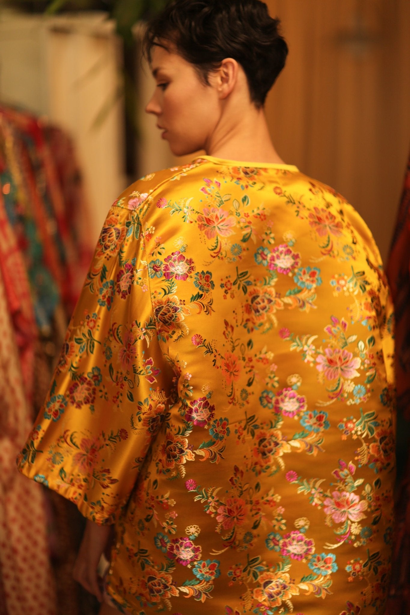 CHINESE SILK KIMONO YA LI - BANGKOK TAILOR CLOTHING STORE - HANDMADE CLOTHING