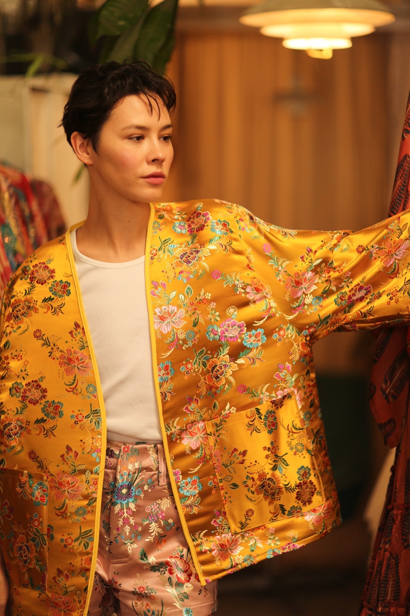 CHINESE SILK KIMONO YA LI - BANGKOK TAILOR CLOTHING STORE - HANDMADE CLOTHING