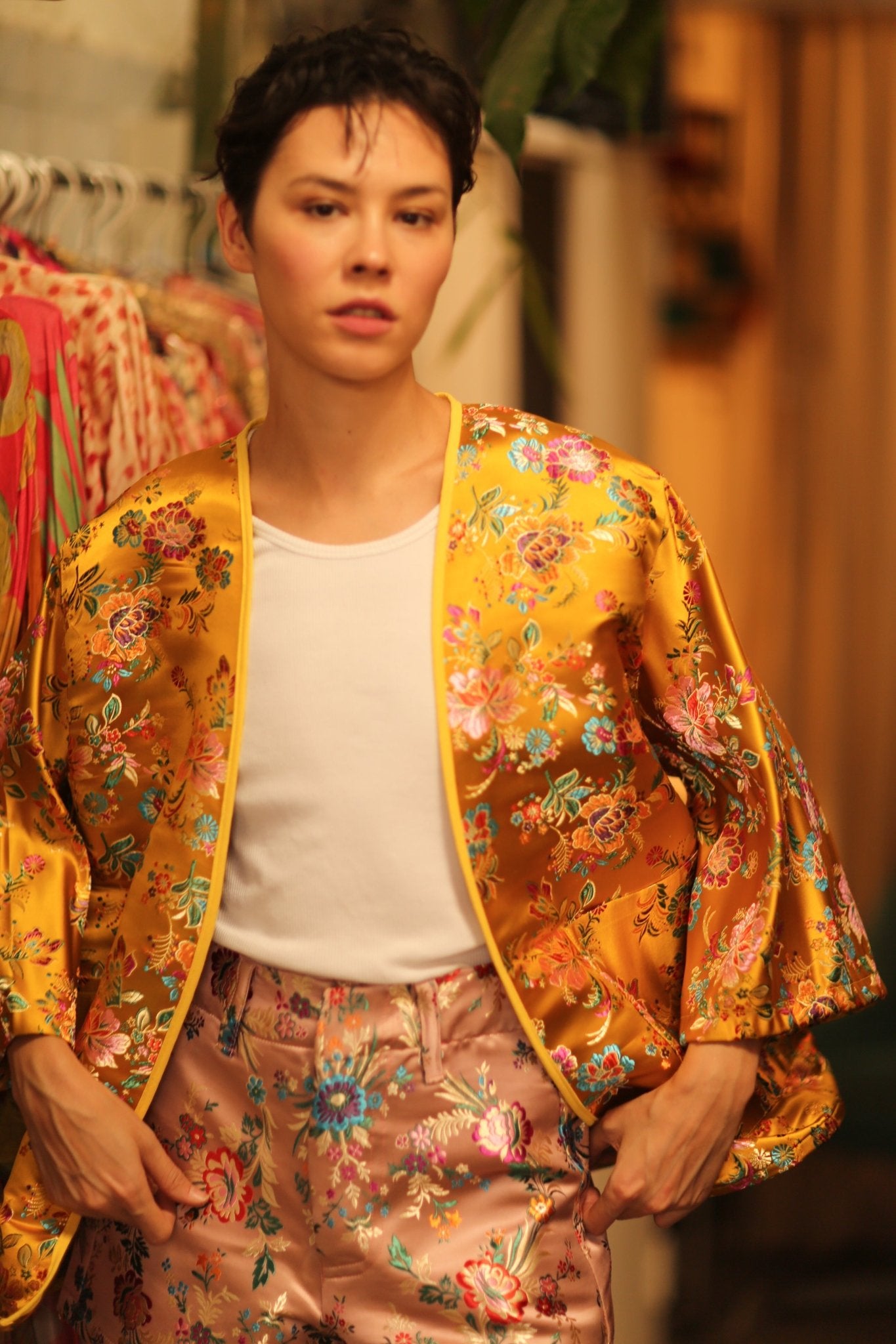 CHINESE SILK KIMONO YA LI - BANGKOK TAILOR CLOTHING STORE - HANDMADE CLOTHING