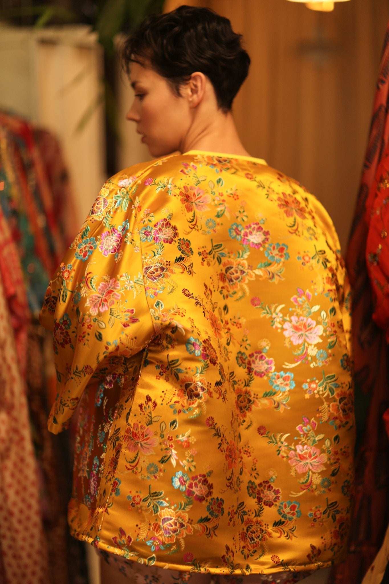 CHINESE SILK KIMONO YA LI - BANGKOK TAILOR CLOTHING STORE - HANDMADE CLOTHING