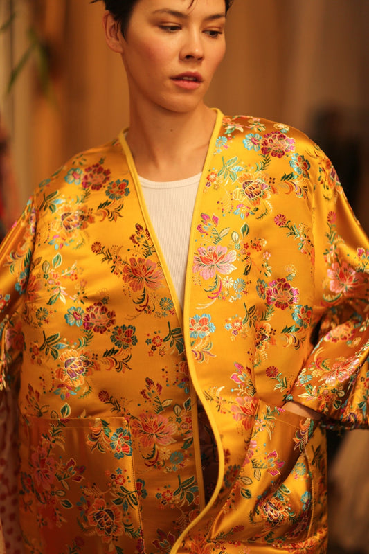 CHINESE SILK KIMONO YA LI - BANGKOK TAILOR CLOTHING STORE - HANDMADE CLOTHING