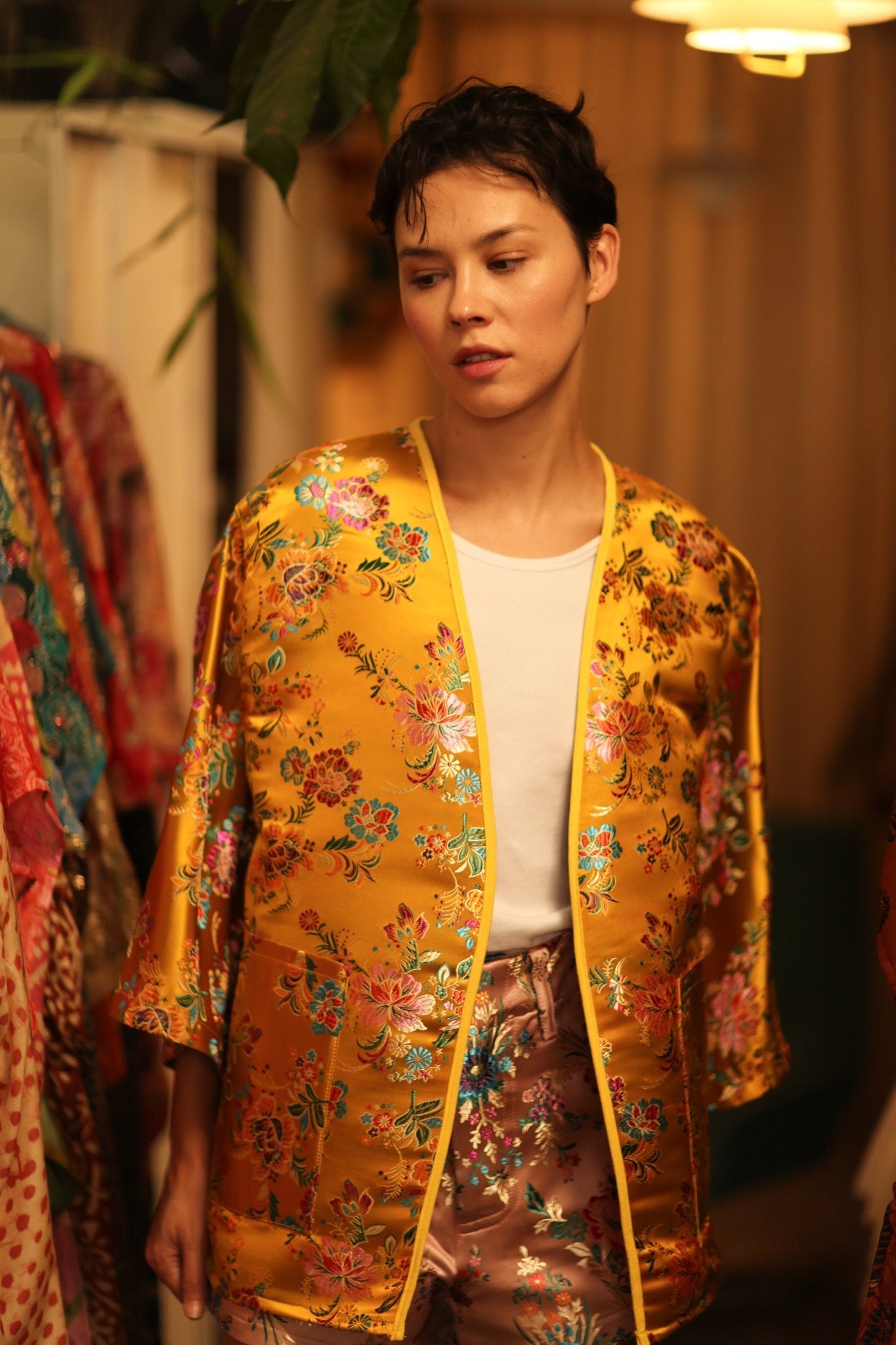 CHINESE SILK KIMONO YA LI - BANGKOK TAILOR CLOTHING STORE - HANDMADE CLOTHING