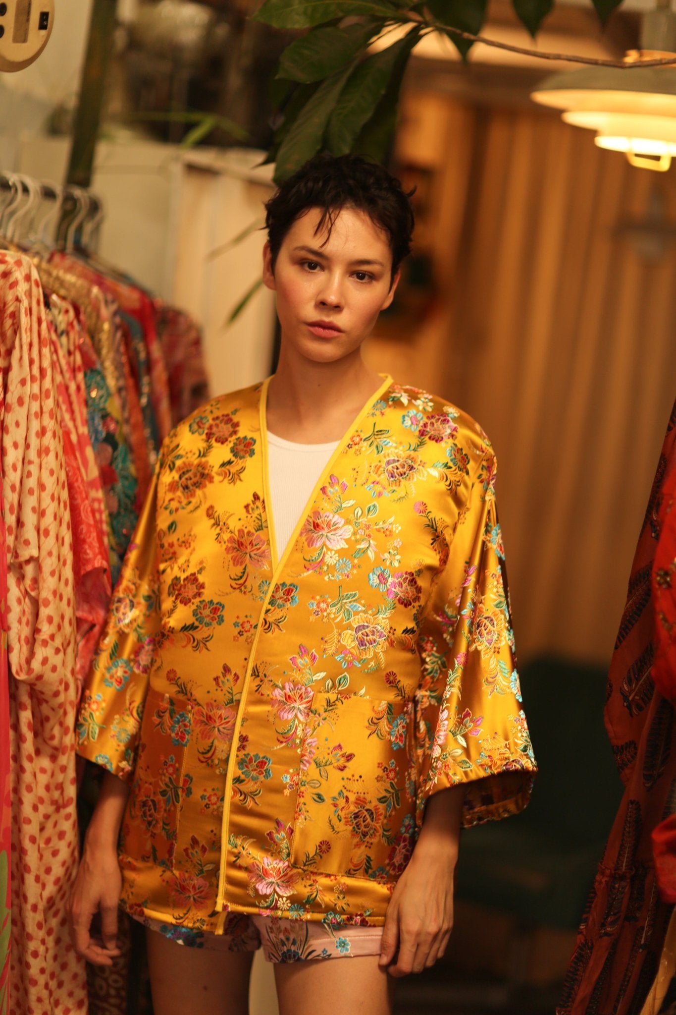 CHINESE SILK KIMONO YA LI - BANGKOK TAILOR CLOTHING STORE - HANDMADE CLOTHING