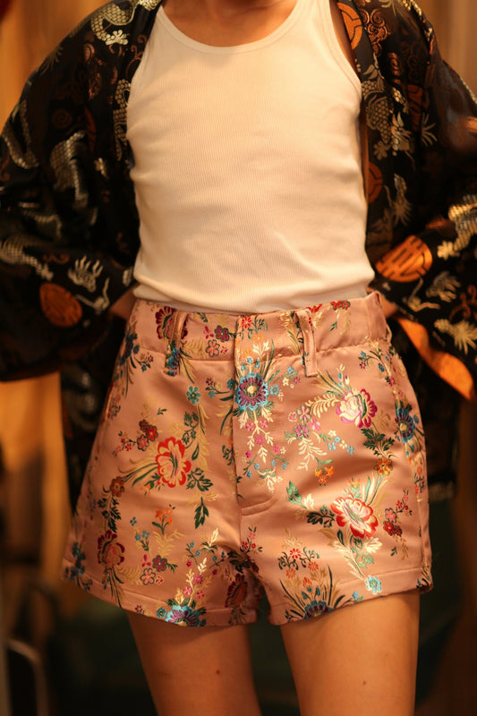 CHINESE SILK SHORT PANTS MEI LING - BANGKOK TAILOR CLOTHING STORE - HANDMADE CLOTHING