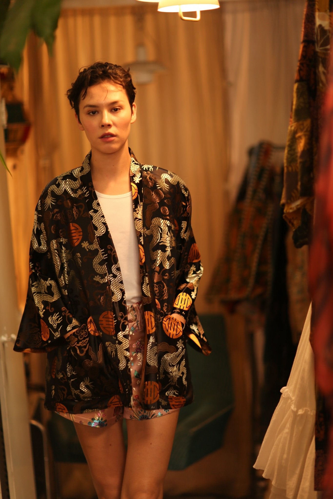 CHINESE TRAGON KIMONO JACKET LUCA - BANGKOK TAILOR CLOTHING STORE - HANDMADE CLOTHING