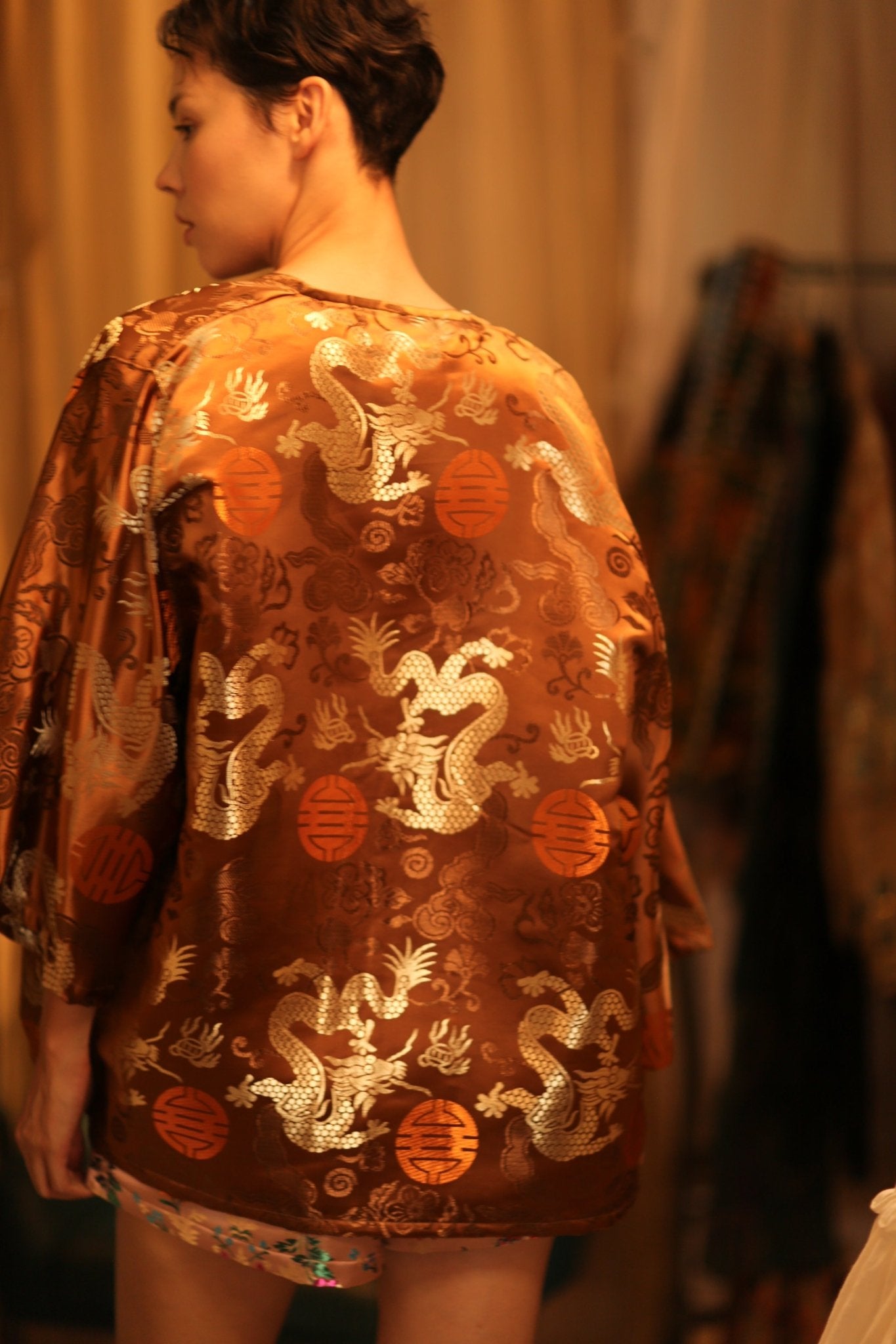 CHINESE TRAGON KIMONO JACKET LUCA - BANGKOK TAILOR CLOTHING STORE - HANDMADE CLOTHING