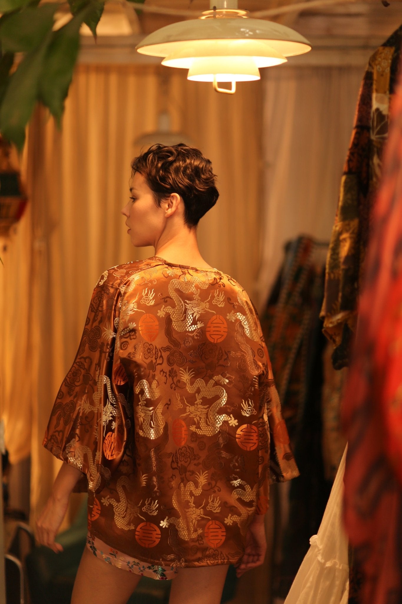 CHINESE TRAGON KIMONO JACKET LUCA - BANGKOK TAILOR CLOTHING STORE - HANDMADE CLOTHING