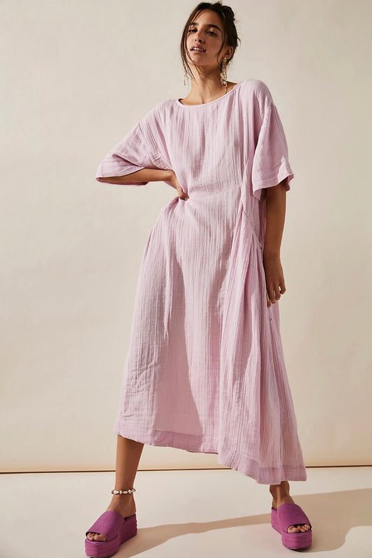 COTTON KAFTAN DRESS DALIA - BANGKOK TAILOR CLOTHING STORE - HANDMADE CLOTHING