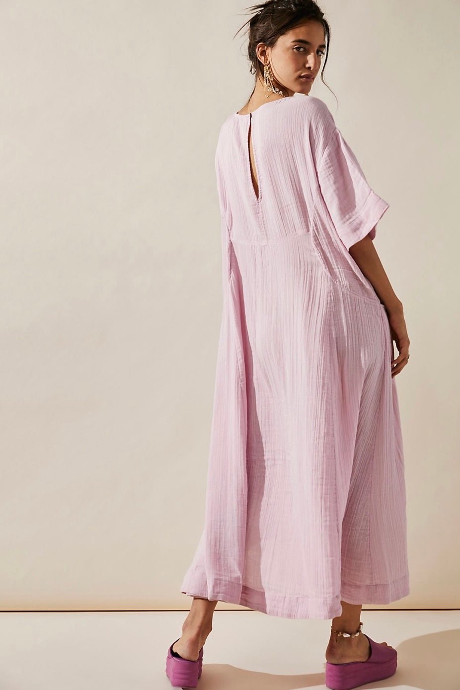 COTTON KAFTAN DRESS DALIA - BANGKOK TAILOR CLOTHING STORE - HANDMADE CLOTHING