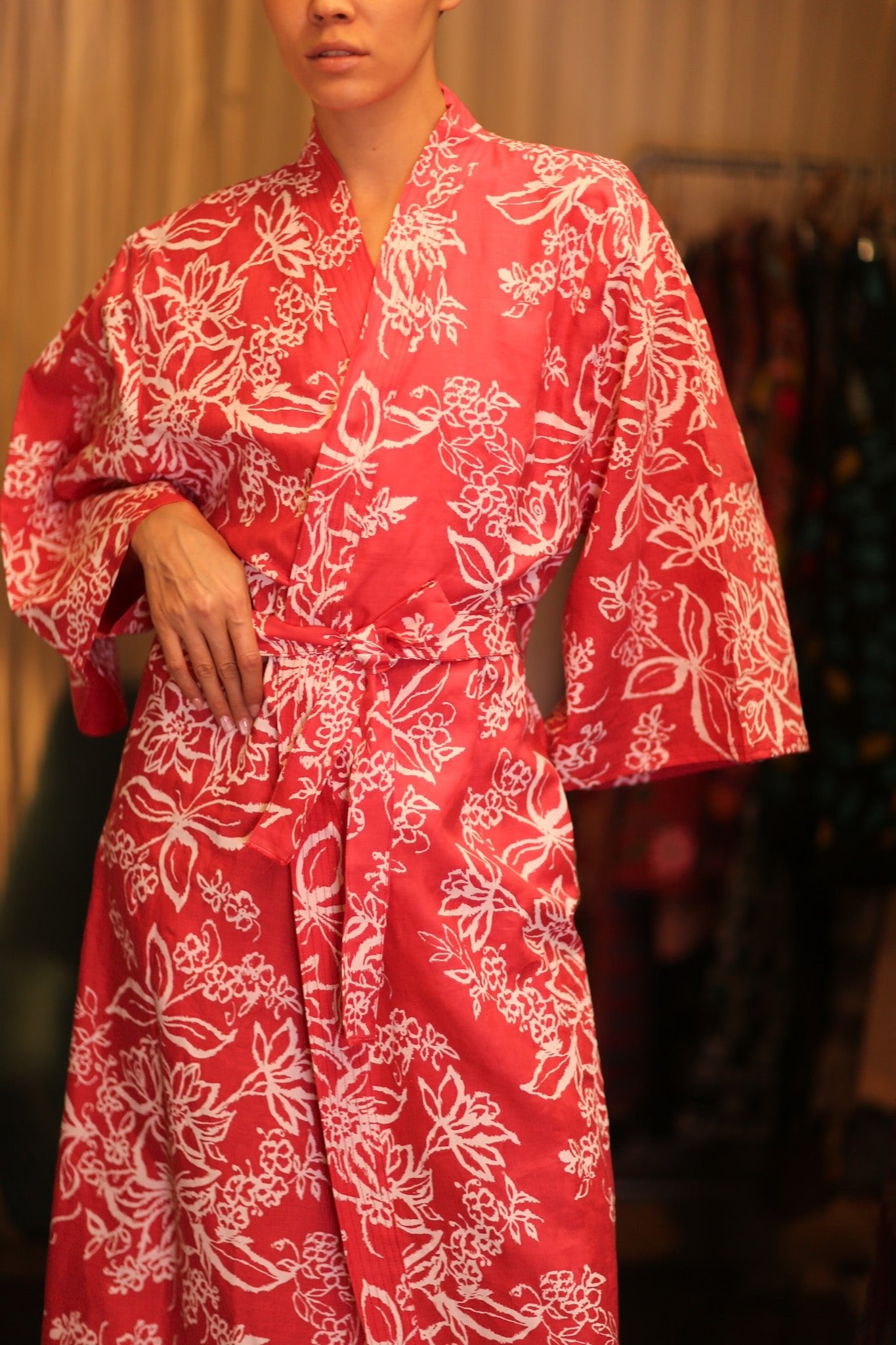 COTTON KIMONO JOLIE - BANGKOK TAILOR CLOTHING STORE - HANDMADE CLOTHING