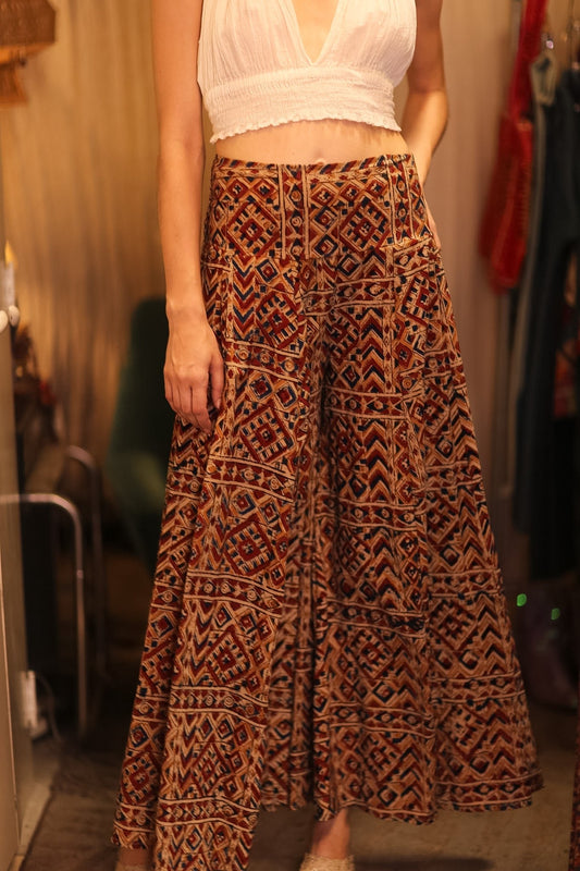 COTTON WIDE LEGS LONG PANTS RUBY MHAMKWET - BANGKOK TAILOR CLOTHING STORE - HANDMADE CLOTHING