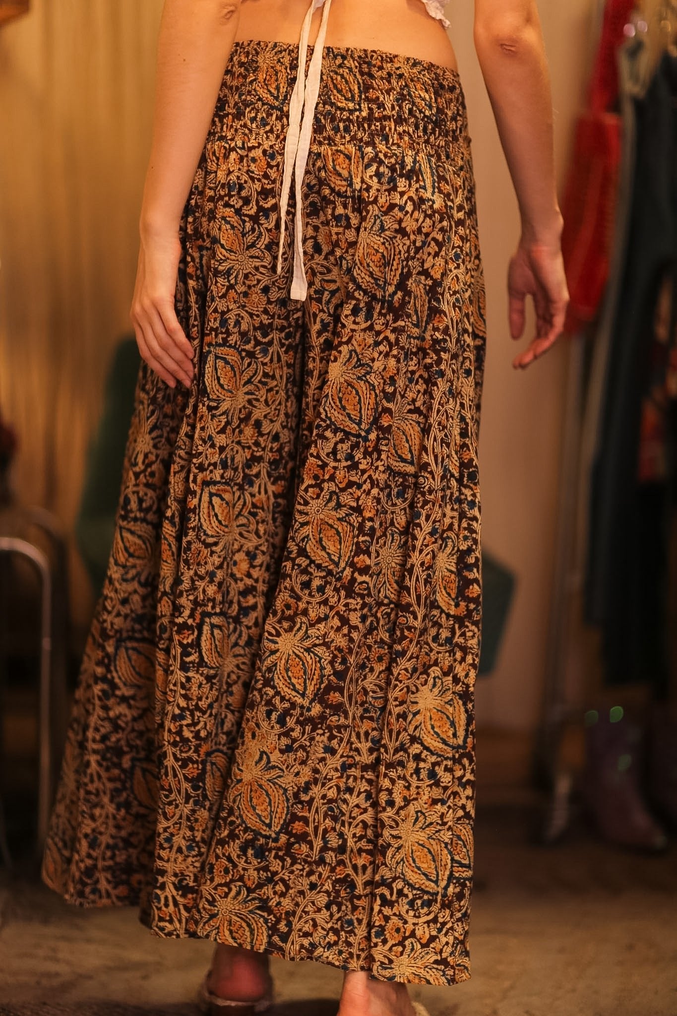 COTTON WIDE LEGS LONG PANTS RUBY MYATLONE - BANGKOK TAILOR CLOTHING STORE - HANDMADE CLOTHING