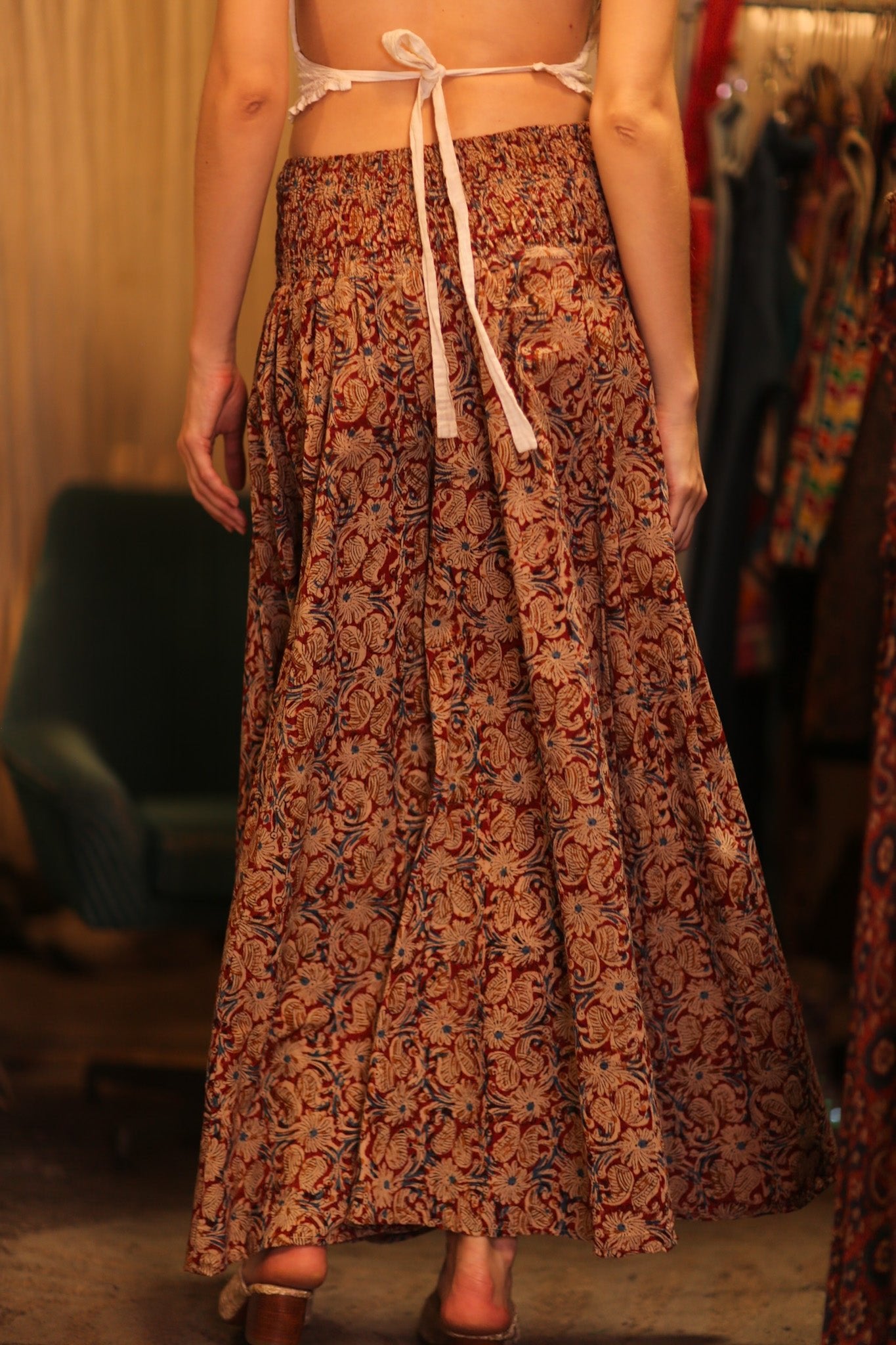 COTTON WIDE LEGS LONG PANTS RUBY SHOON - BANGKOK TAILOR CLOTHING STORE - HANDMADE CLOTHING