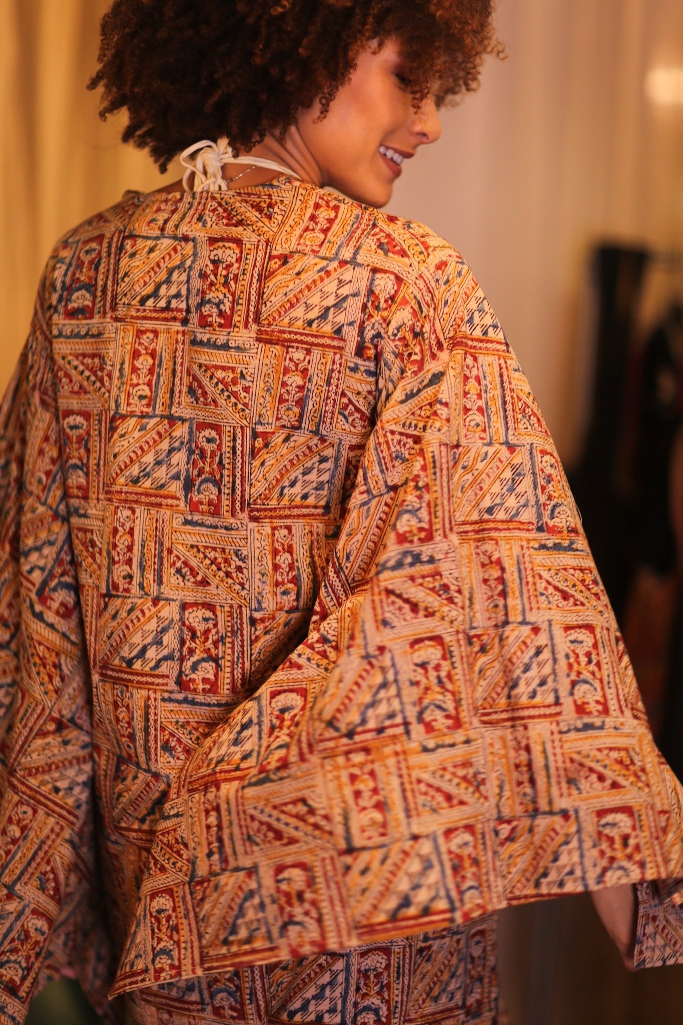 COTTON WING KIMONO PINA MHAN - BANGKOK TAILOR CLOTHING STORE - HANDMADE CLOTHING