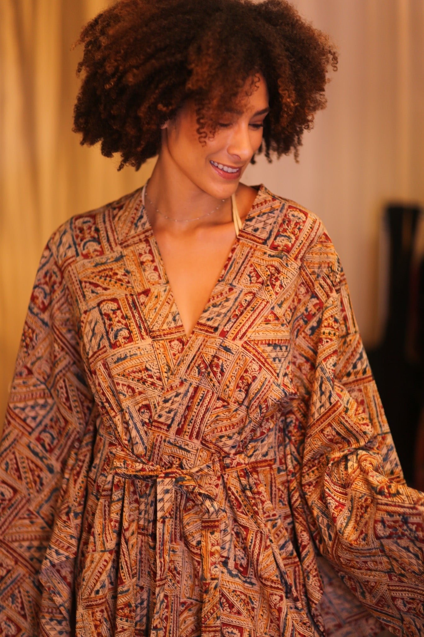 COTTON WING KIMONO PINA MHAN - BANGKOK TAILOR CLOTHING STORE - HANDMADE CLOTHING