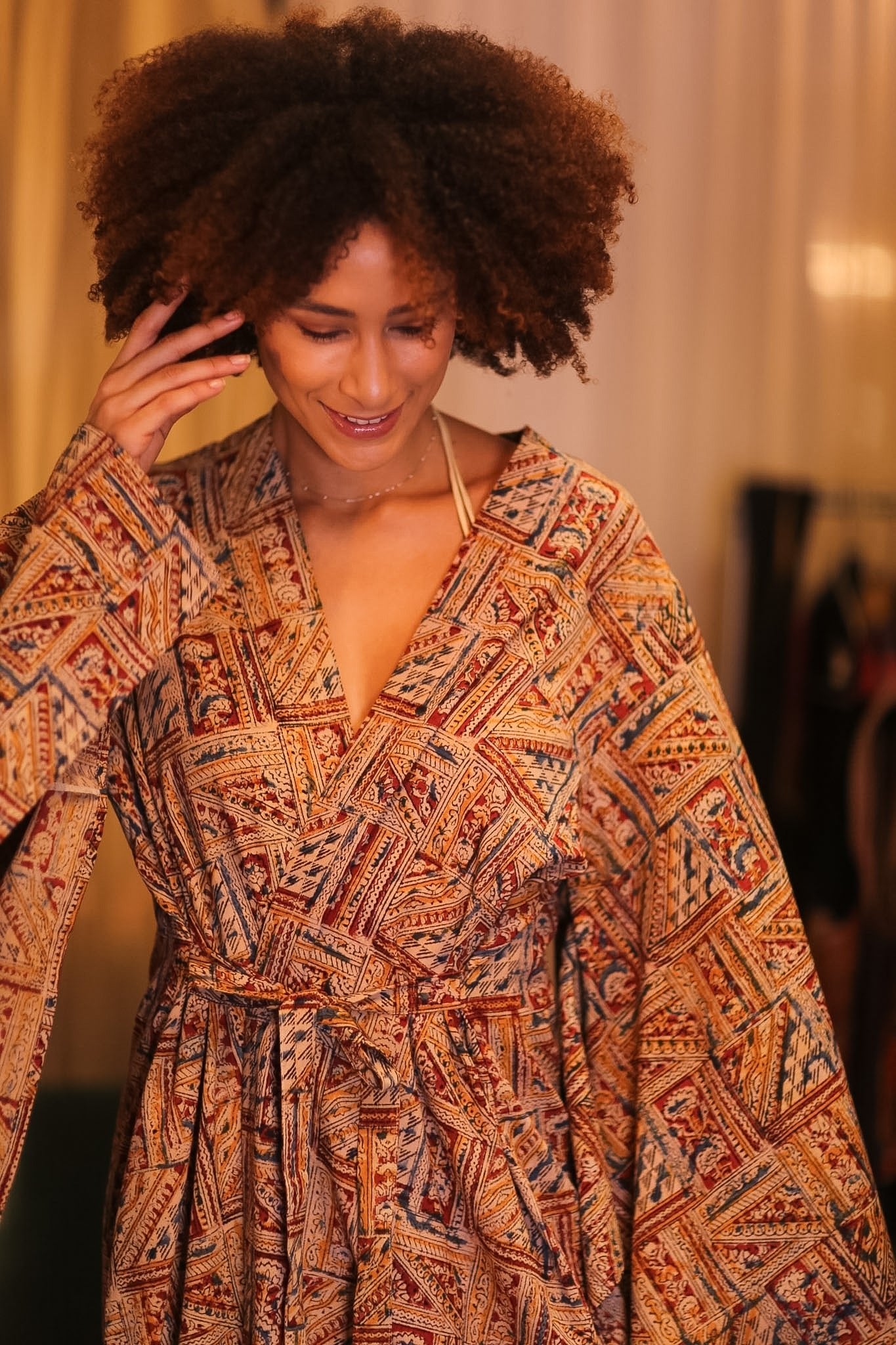 COTTON WING KIMONO PINA MHAN - BANGKOK TAILOR CLOTHING STORE - HANDMADE CLOTHING
