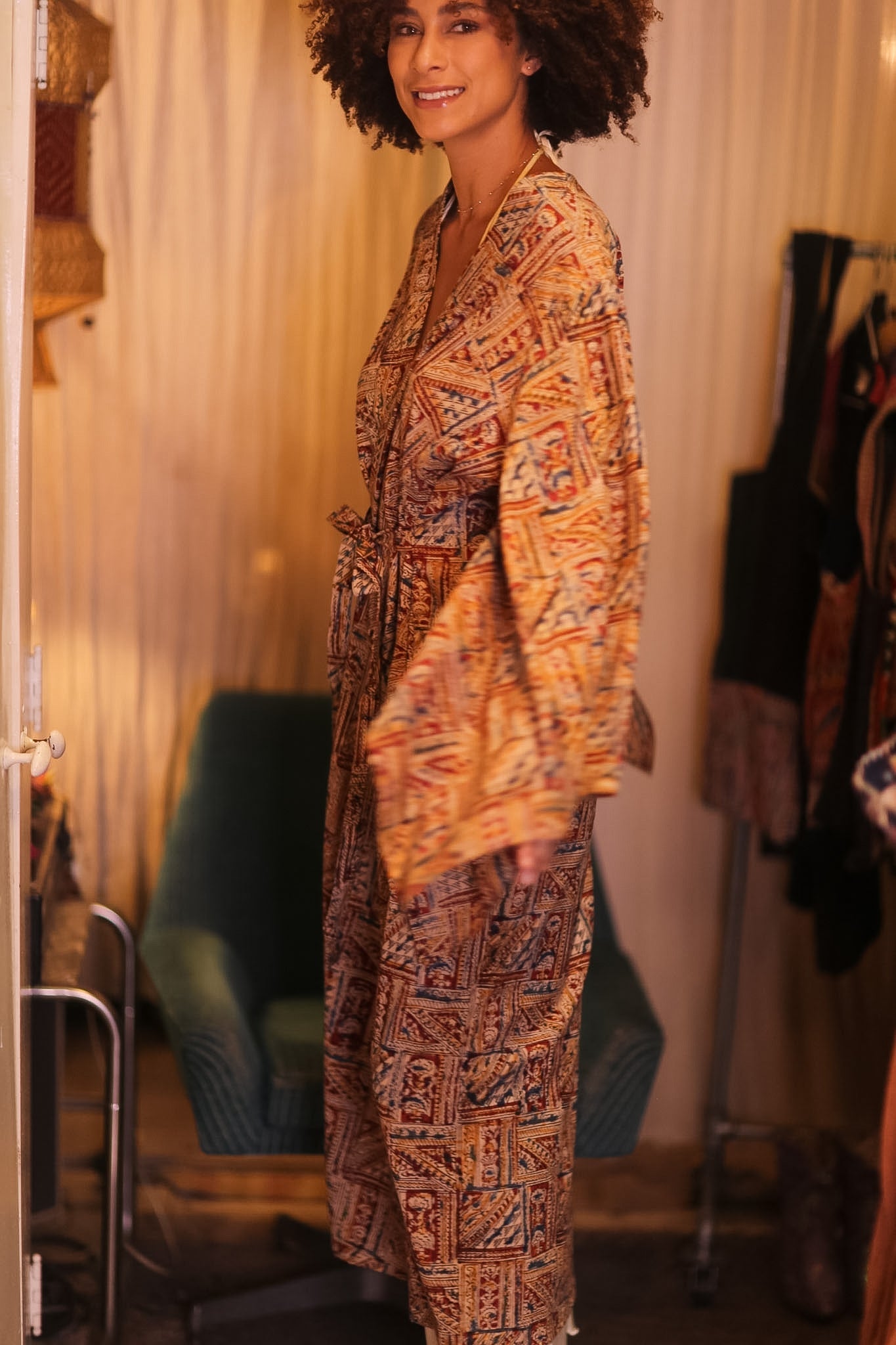 COTTON WING KIMONO PINA MHAN - BANGKOK TAILOR CLOTHING STORE - HANDMADE CLOTHING