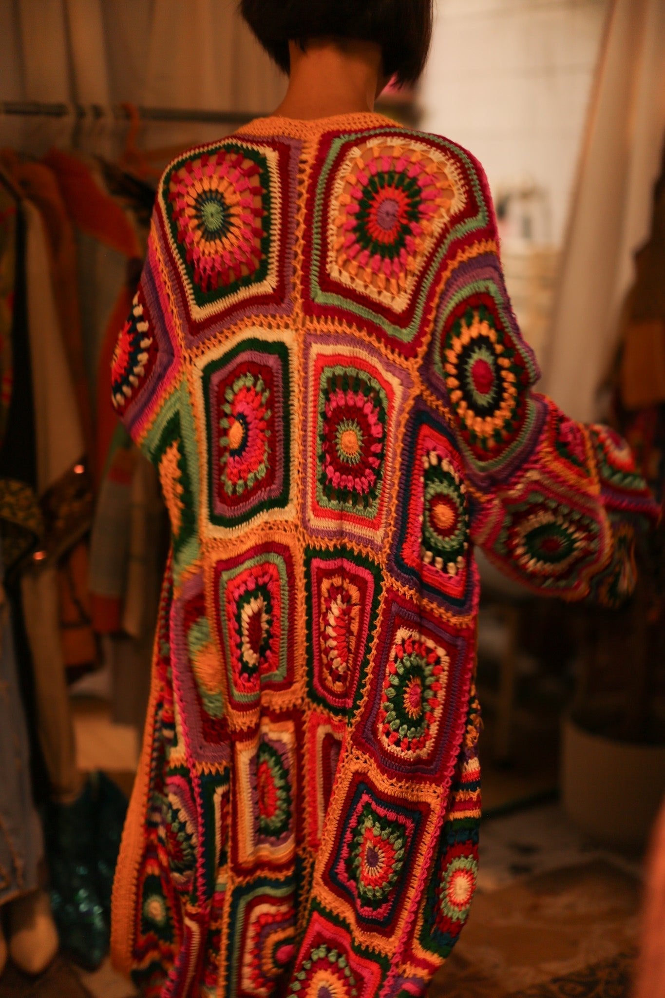 CROCHET KIMONO DUSTER VITTORIA - BANGKOK TAILOR CLOTHING STORE - HANDMADE CLOTHING