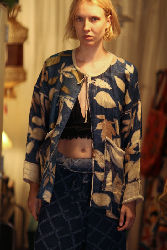 DAMON KANCHON DEEP BLUE SHORT JACKET - BANGKOK TAILOR CLOTHING STORE - HANDMADE CLOTHING