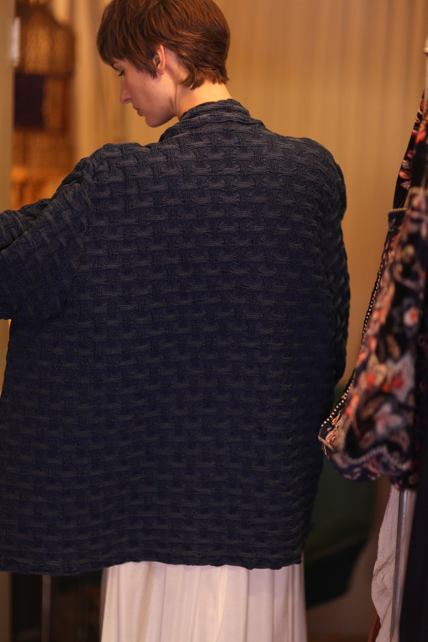 DARKJAPANESE PREMIUM DENIM SHORT KIMONO HTAYAN - BANGKOK TAILOR CLOTHING STORE - HANDMADE CLOTHING