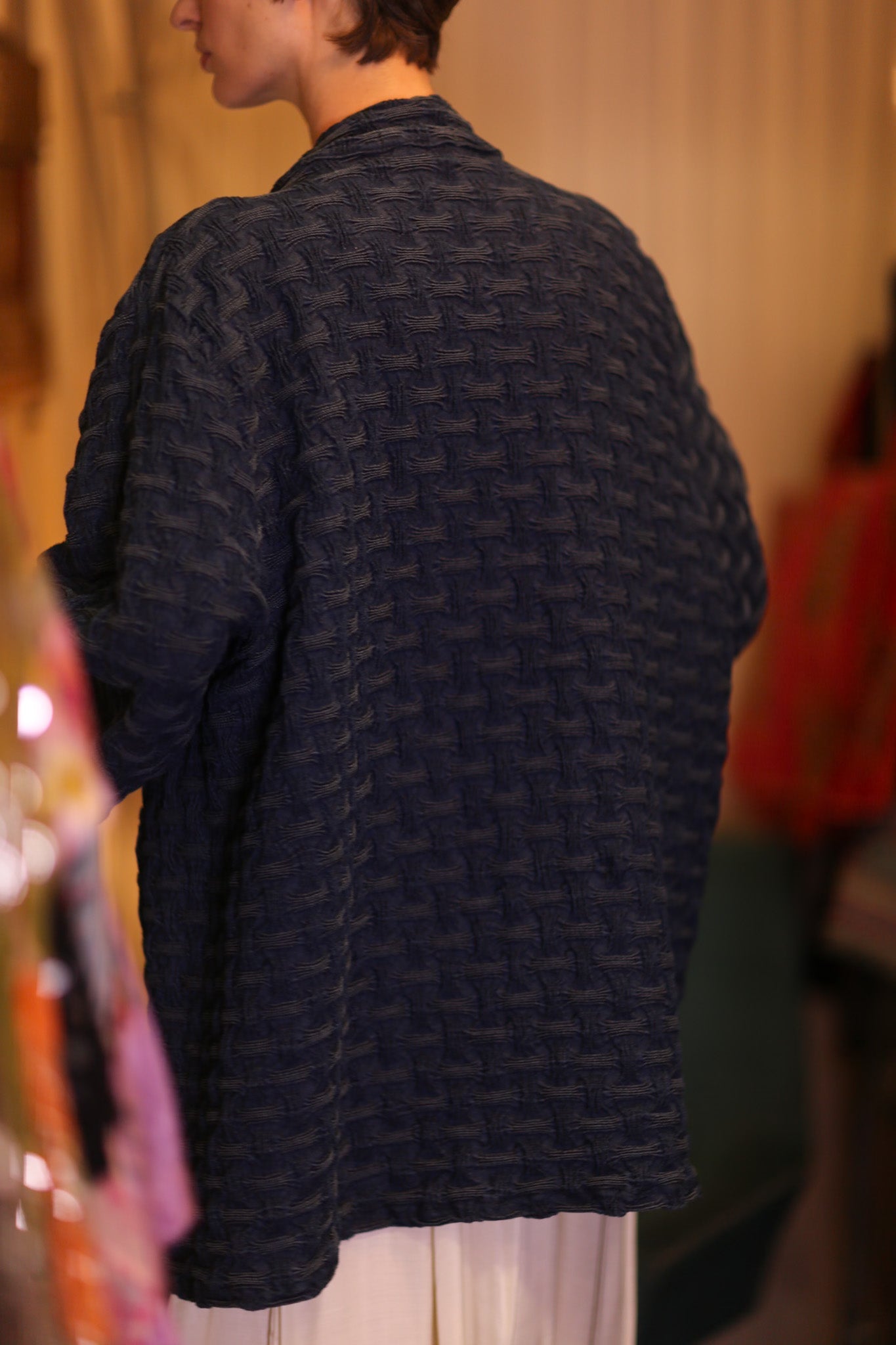 DARKJAPANESE PREMIUM DENIM SHORT KIMONO HTAYAN - BANGKOK TAILOR CLOTHING STORE - HANDMADE CLOTHING