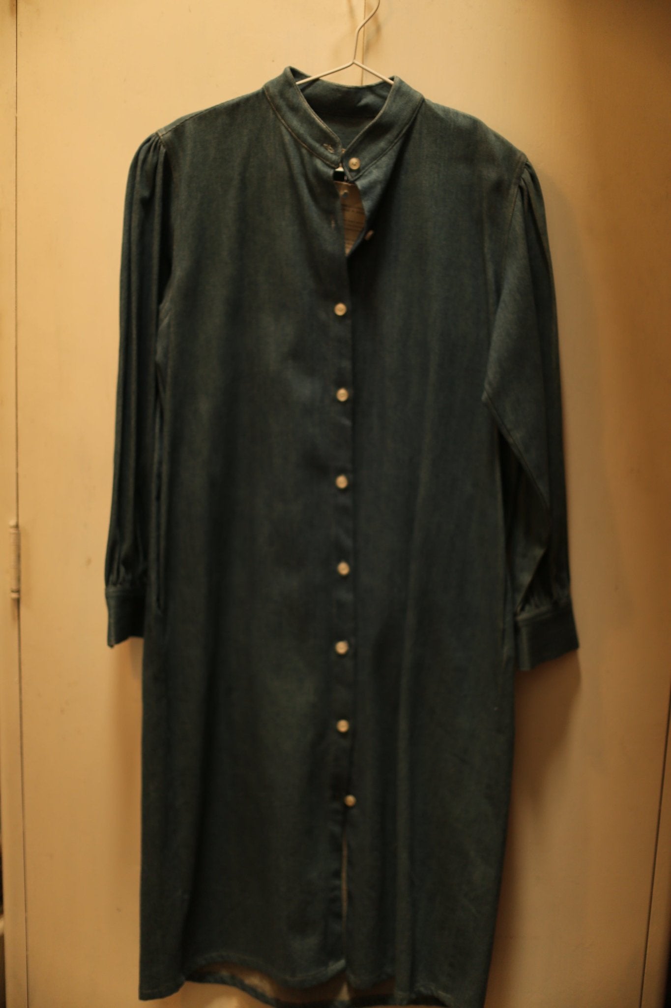 DENIM DRESS - S50 - BANGKOK TAILOR CLOTHING STORE - HANDMADE CLOTHING