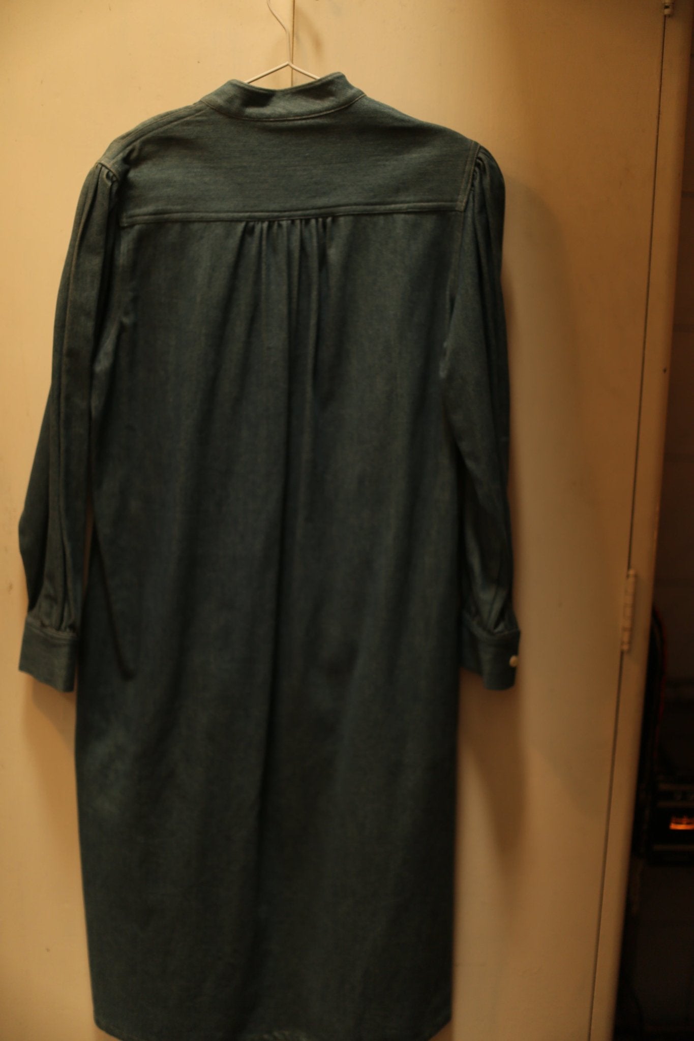 DENIM DRESS - S50 - BANGKOK TAILOR CLOTHING STORE - HANDMADE CLOTHING