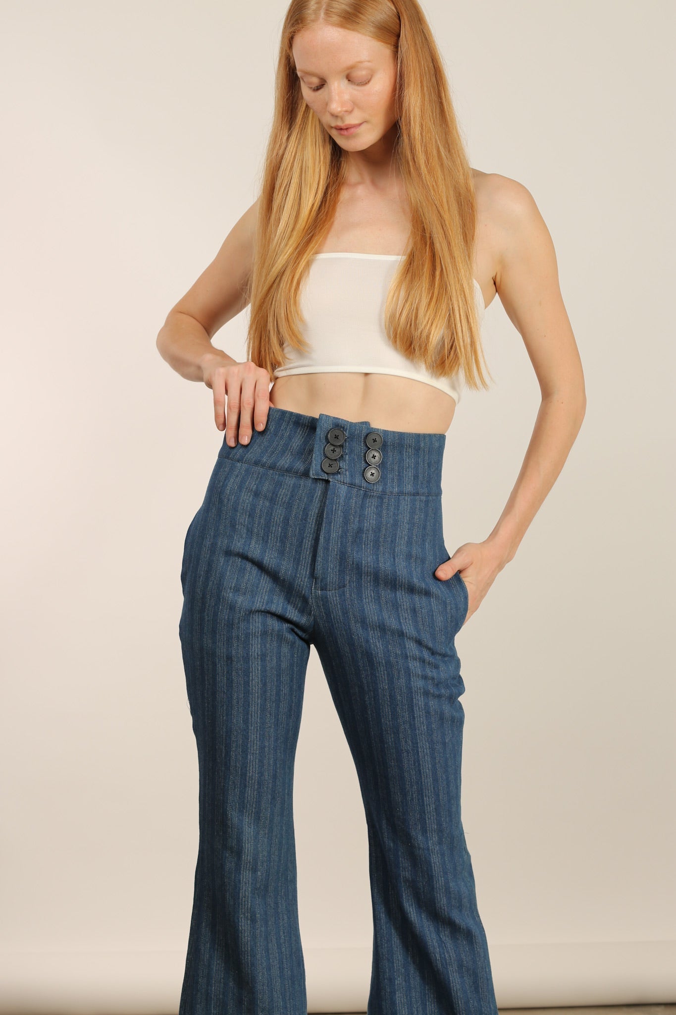 DENIM PANTS ATHENA - BANGKOK TAILOR CLOTHING STORE - HANDMADE CLOTHING