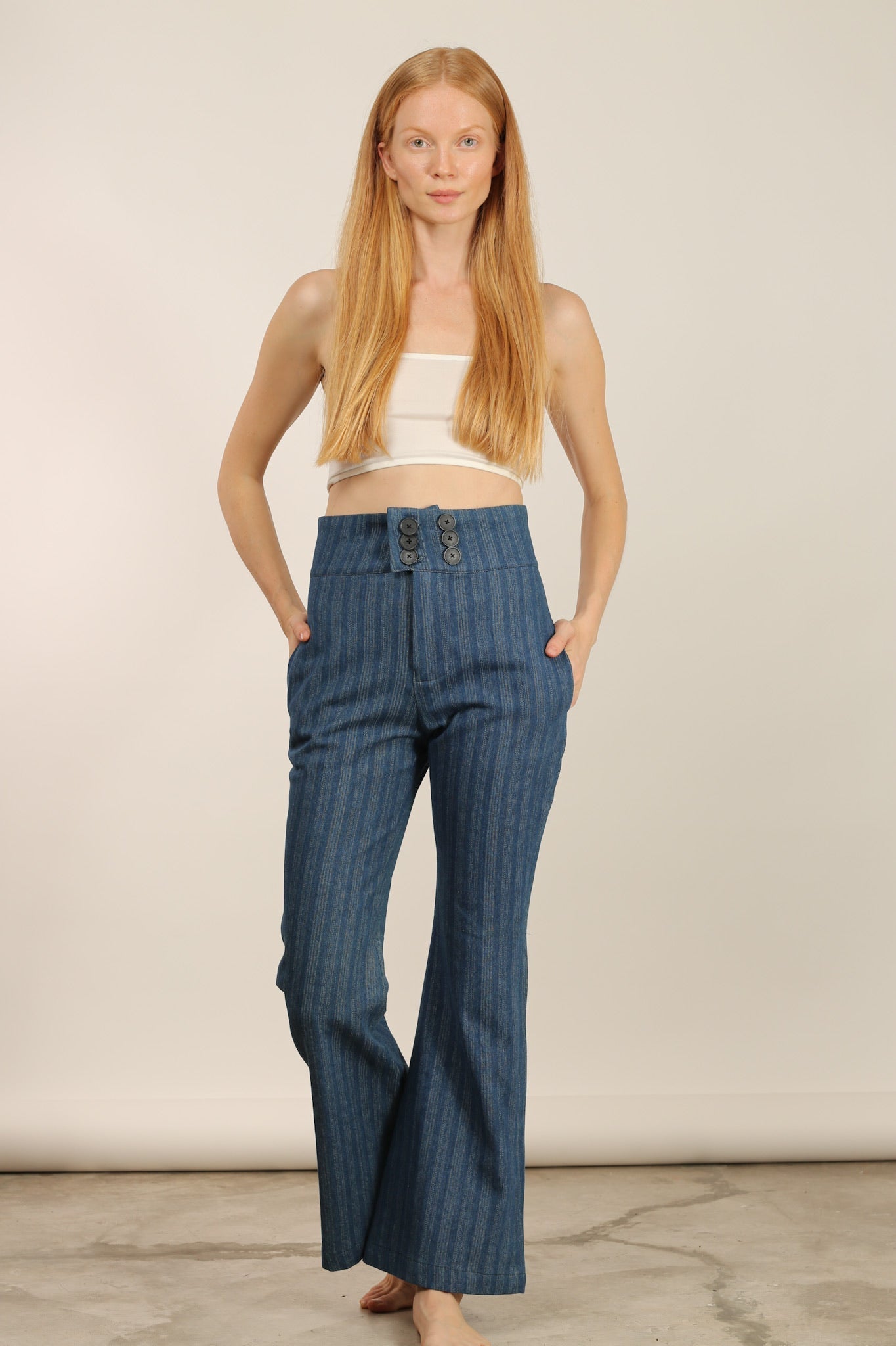 DENIM PANTS ATHENA - BANGKOK TAILOR CLOTHING STORE - HANDMADE CLOTHING