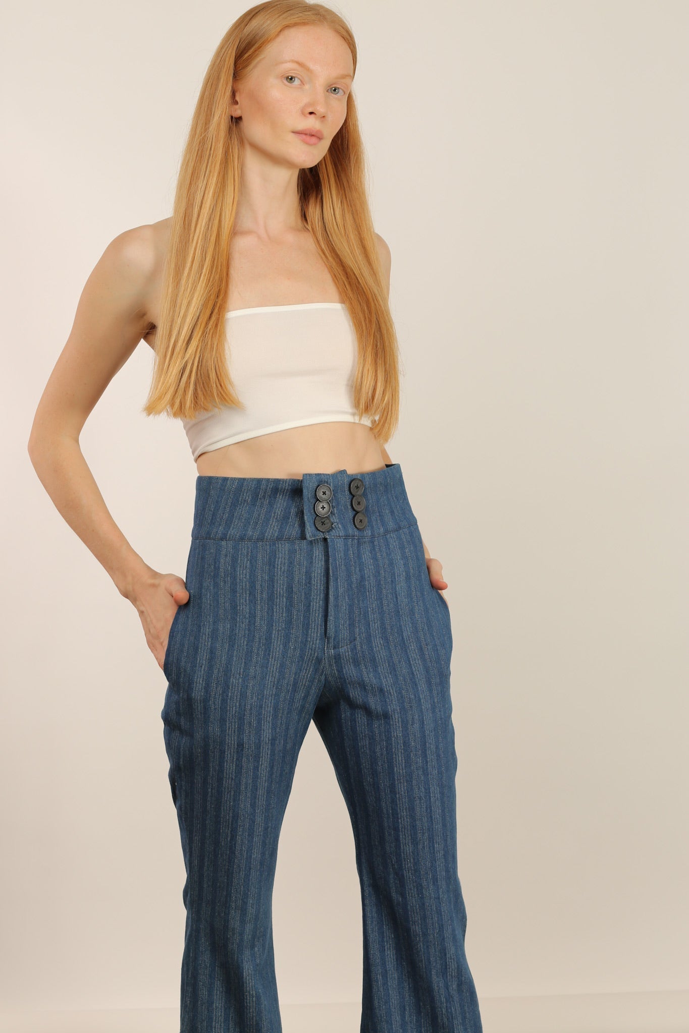 DENIM PANTS ATHENA - BANGKOK TAILOR CLOTHING STORE - HANDMADE CLOTHING