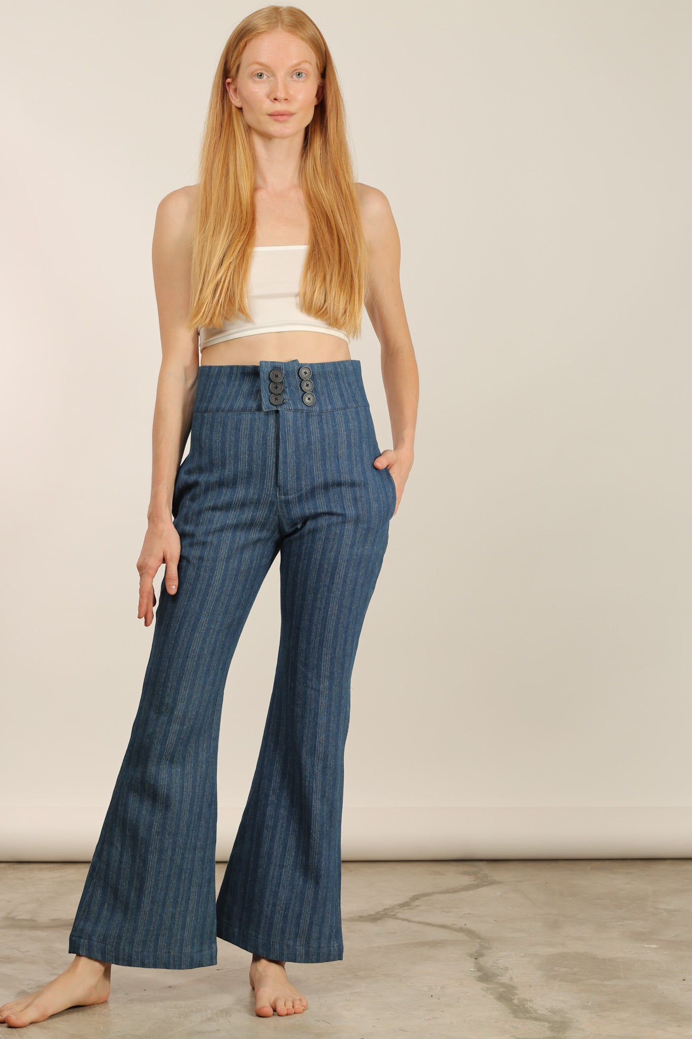 DENIM PANTS ATHENA - BANGKOK TAILOR CLOTHING STORE - HANDMADE CLOTHING