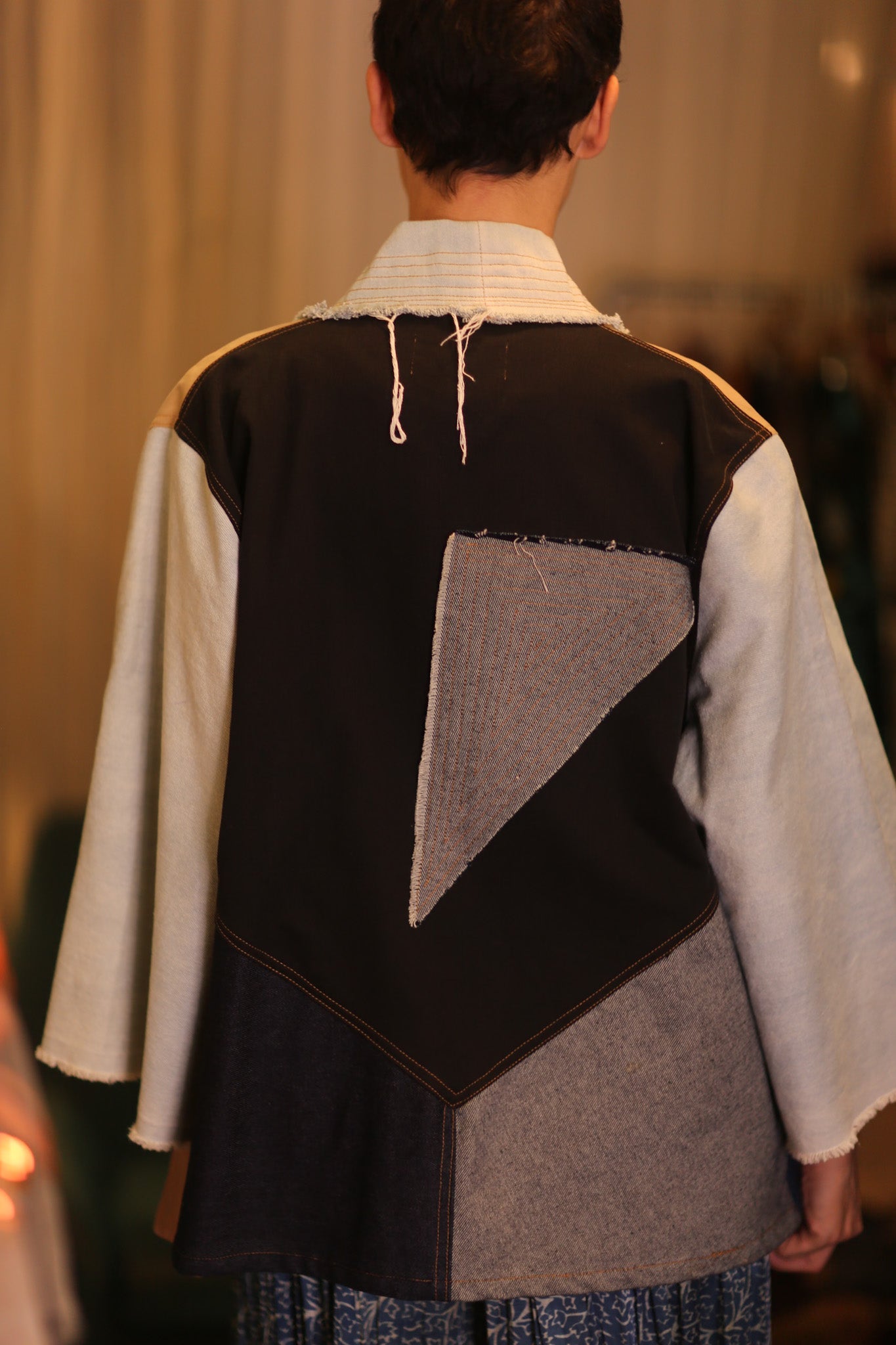 DENIM PATCHWORK KIMONO LYKE - BANGKOK TAILOR CLOTHING STORE - HANDMADE CLOTHING