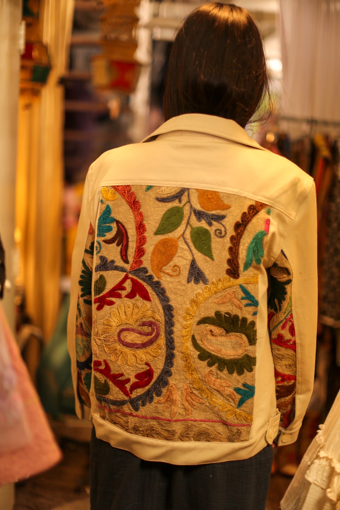 DENIM SUZANI JACKET - BANGKOK TAILOR CLOTHING STORE - HANDMADE CLOTHING